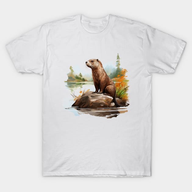 River Otter T-Shirt by zooleisurelife